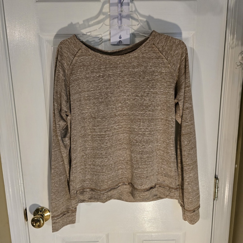 Roper Wear the West Womens Brown Space Dye Skull Crochet Lace Back Sweatshirt S